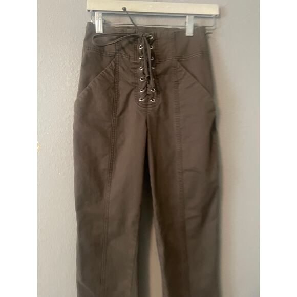 A.L.C Kyle High-rise Lace-Up Cropped Pants 0 - Picture 8 of 10